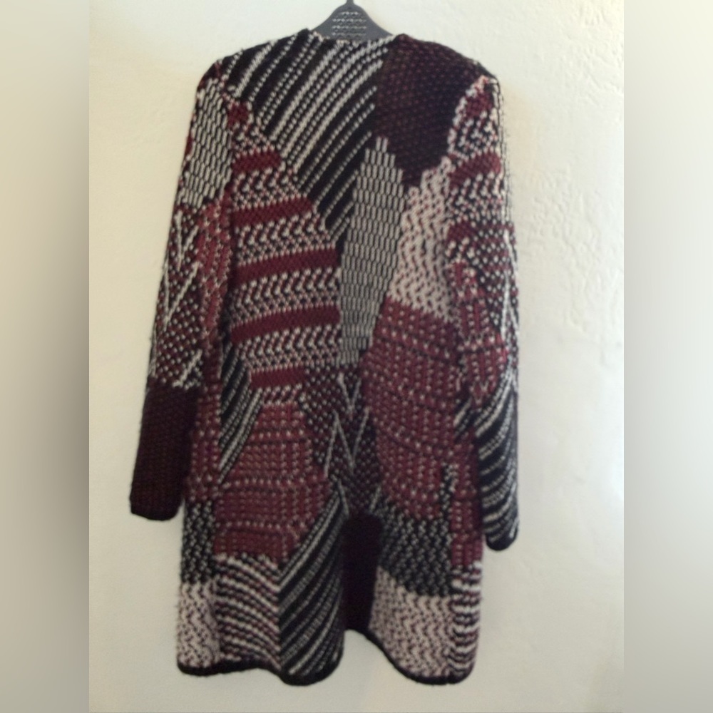 Caslon Wool Blend Patchwork Open Front Cardigan S… - image 5